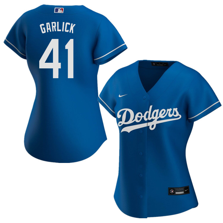 Nike Women #41 Kyle Garlick Los Angeles Dodgers Baseball Jerseys Sale-Blue